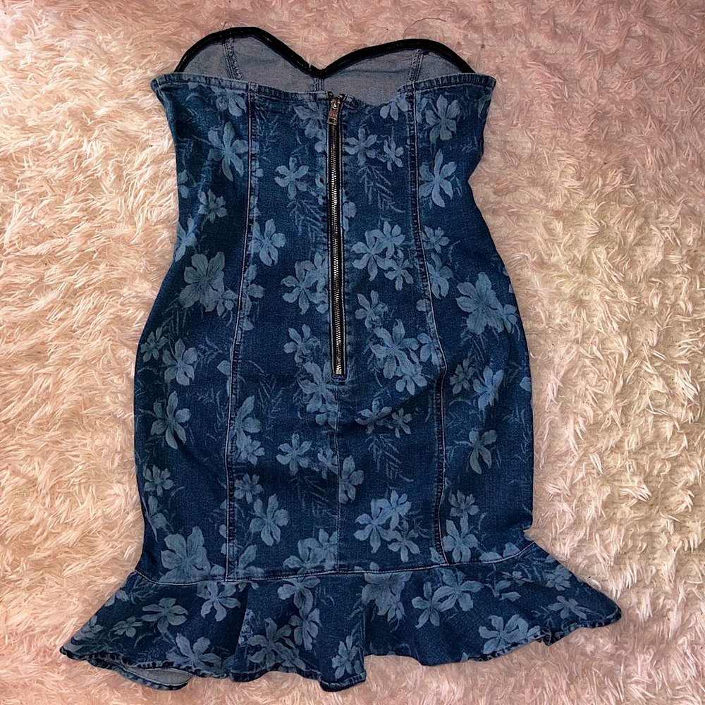 Guess sleeveless jean dress LARGE EUC
